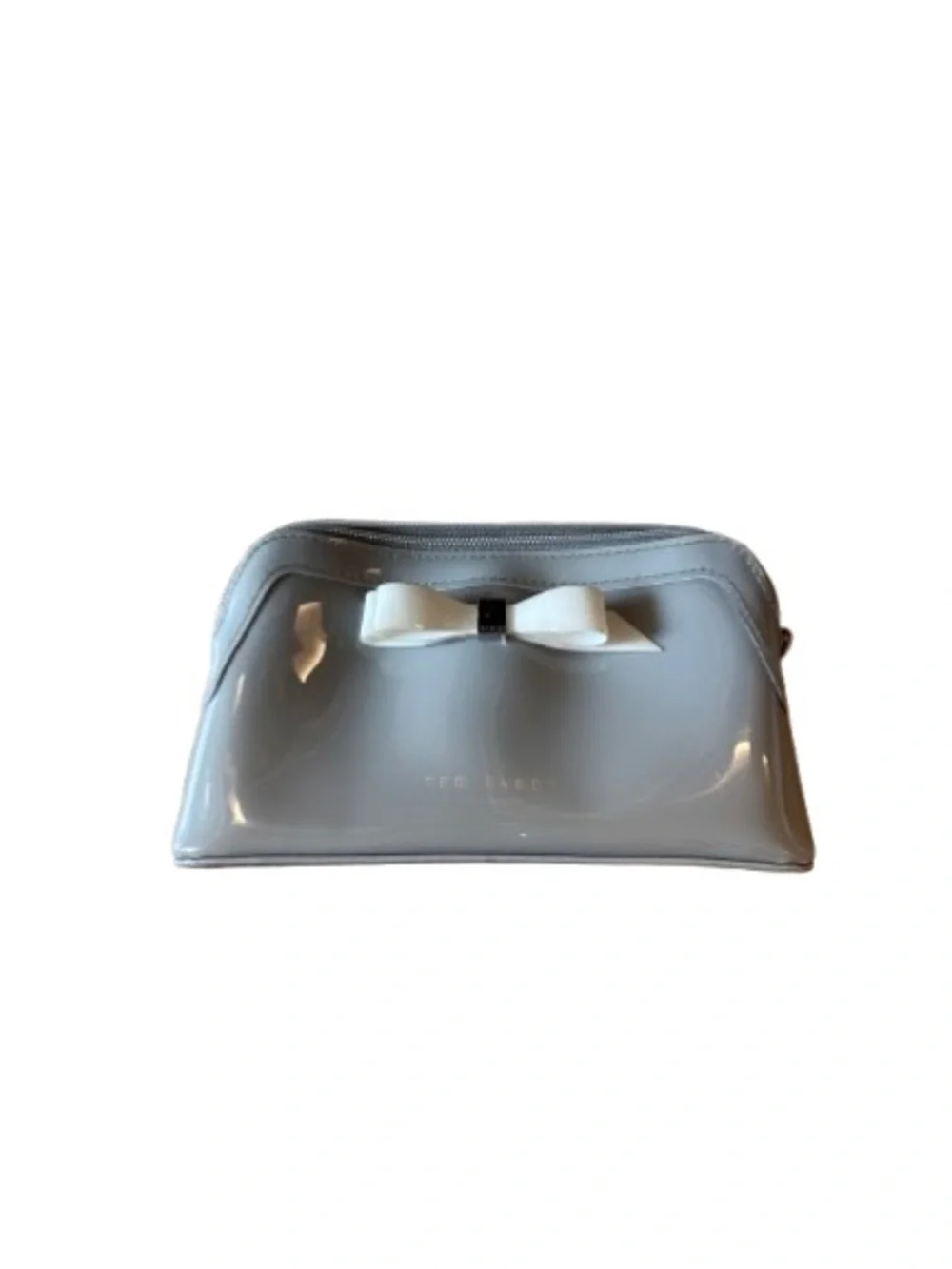 Ted Baker CAHIRA Gray Cosmetic Pouch with Cream Bow